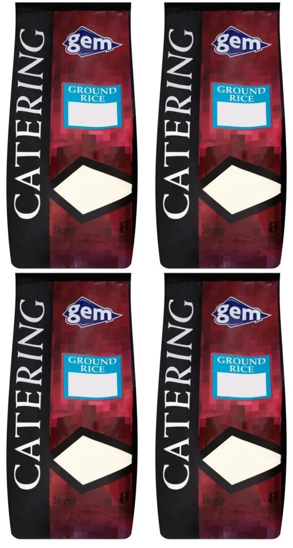 4 x Gem Catering Ground Rice 3Kg