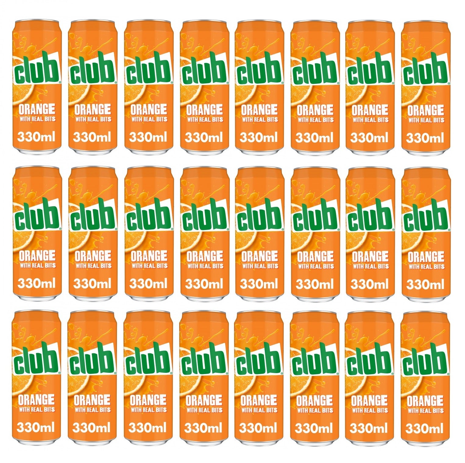 24 x Club Orange Cans - 330Ml