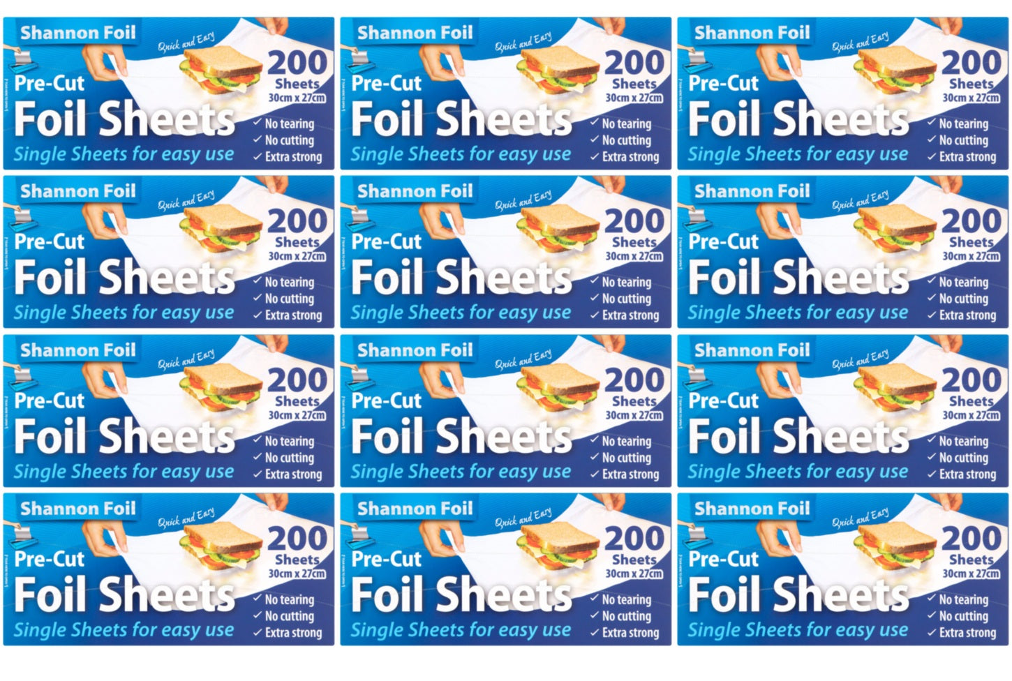 12 x Shannon Pre-Cut Foil 200 Sheets