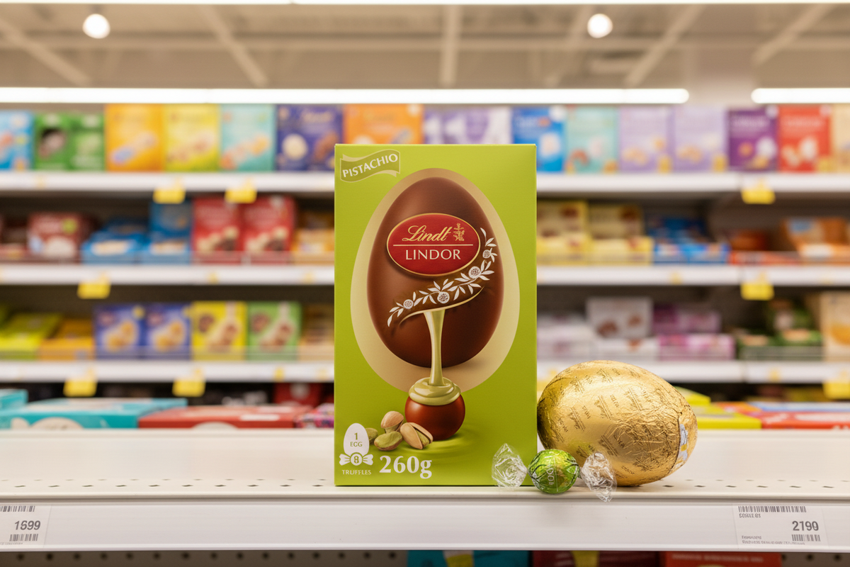 4 X Lindt Lindor Milk And Pistachio Truffles Easter Eg - 260Gm