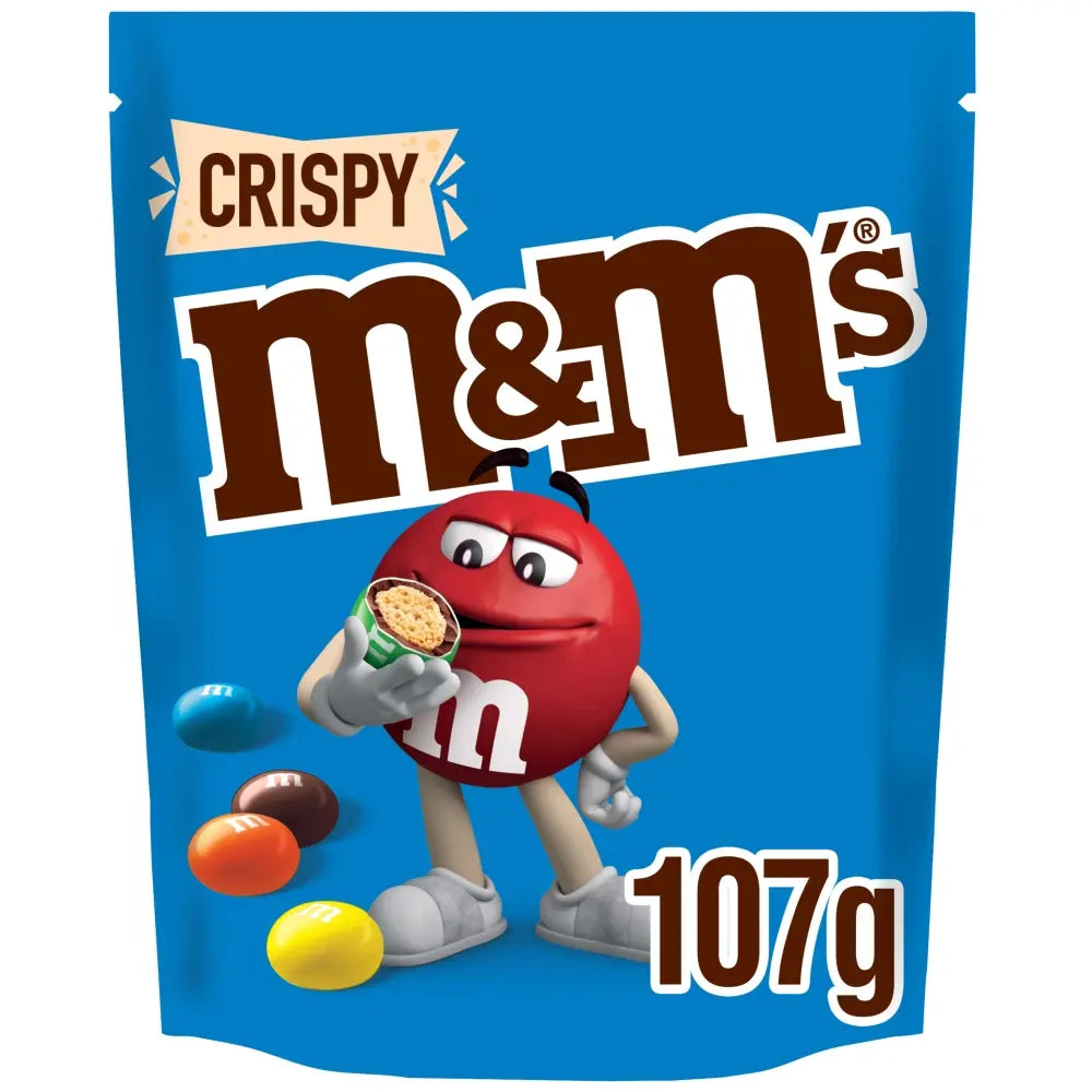 12 x M&M's Crispy Milk Chocolate Bites Pouch Bag 107G