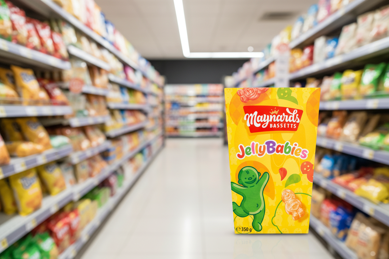 6 x Maynards Bassetts Jelly Babies Sweets Carton - 350GM