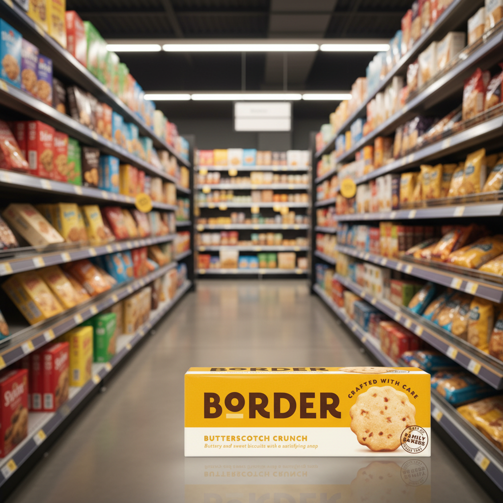 12 X Border Sweet Memories Butterscotch Crunch Biscuits 135Gm