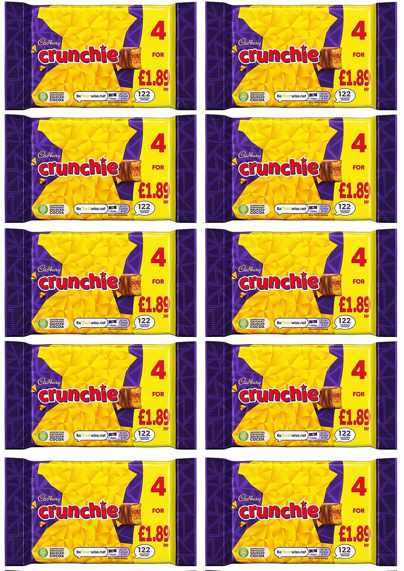 10 x Cadbury Crunchie 4pk - 107.4GM