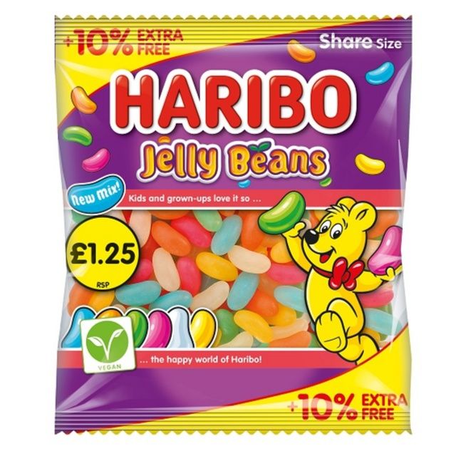 12 x Haribo Jelly Beans (10% Extra Free) - 154GM