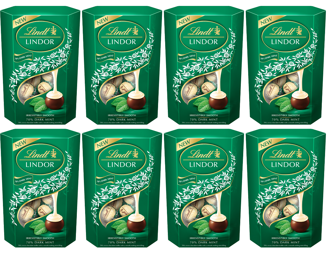 8 x Lindor Cornet Dark Mint  - 200GM