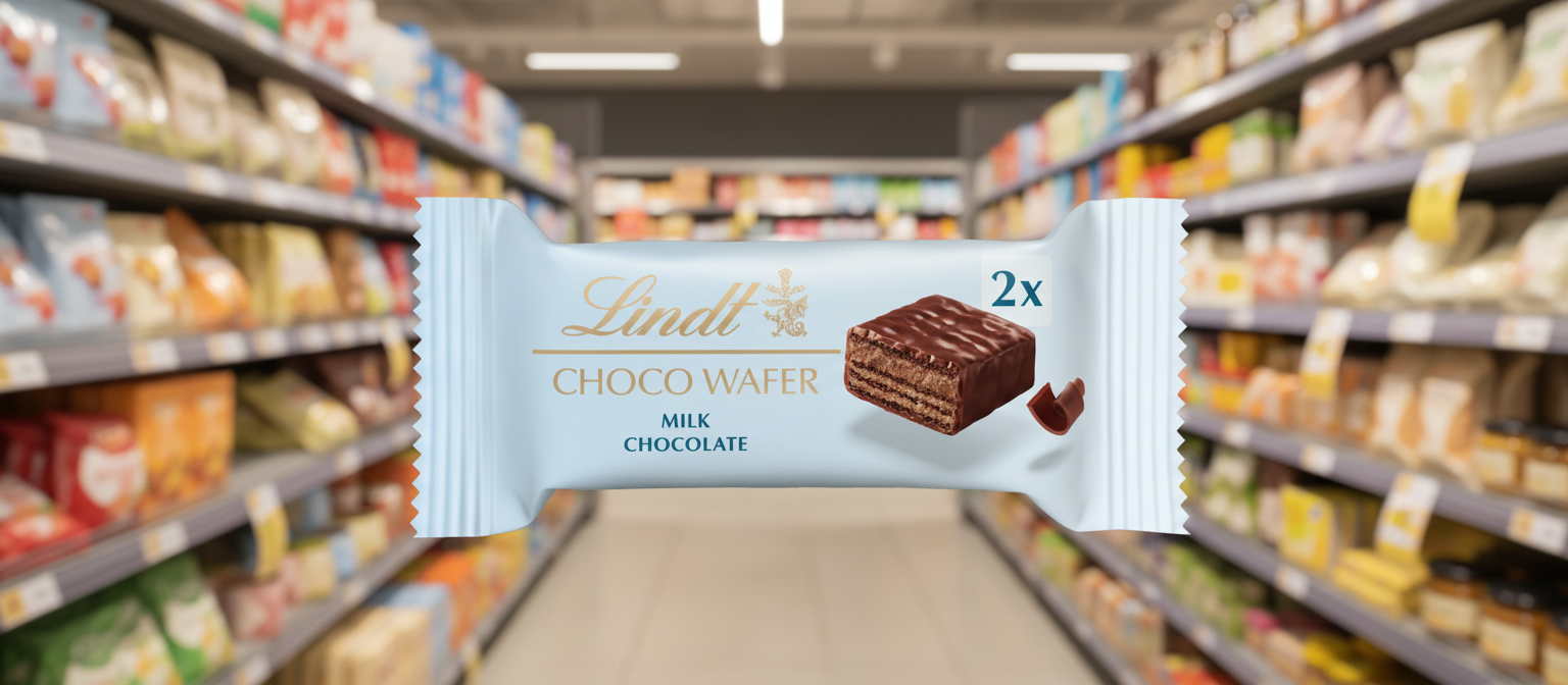 20 x Lindt Choco Wafer Milk  - 26GM