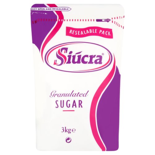 4 x Siúcra Granulated Sugar 3Kg