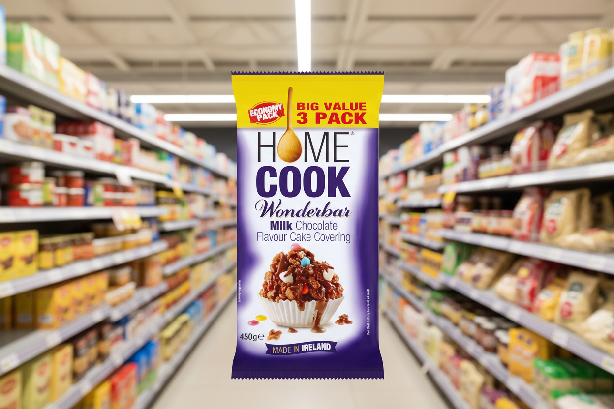 6 x Homecook Wonderbar Milk Chocolate Flavour Cake Covering 450G Big Value 3 Pack