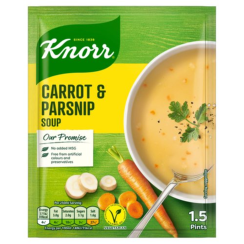 12 x Knorr Carrot & Parsnip Soup 1.5 Pints/73G