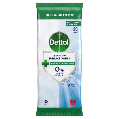 12 X Dettol Surface Wipes - 30 Pack