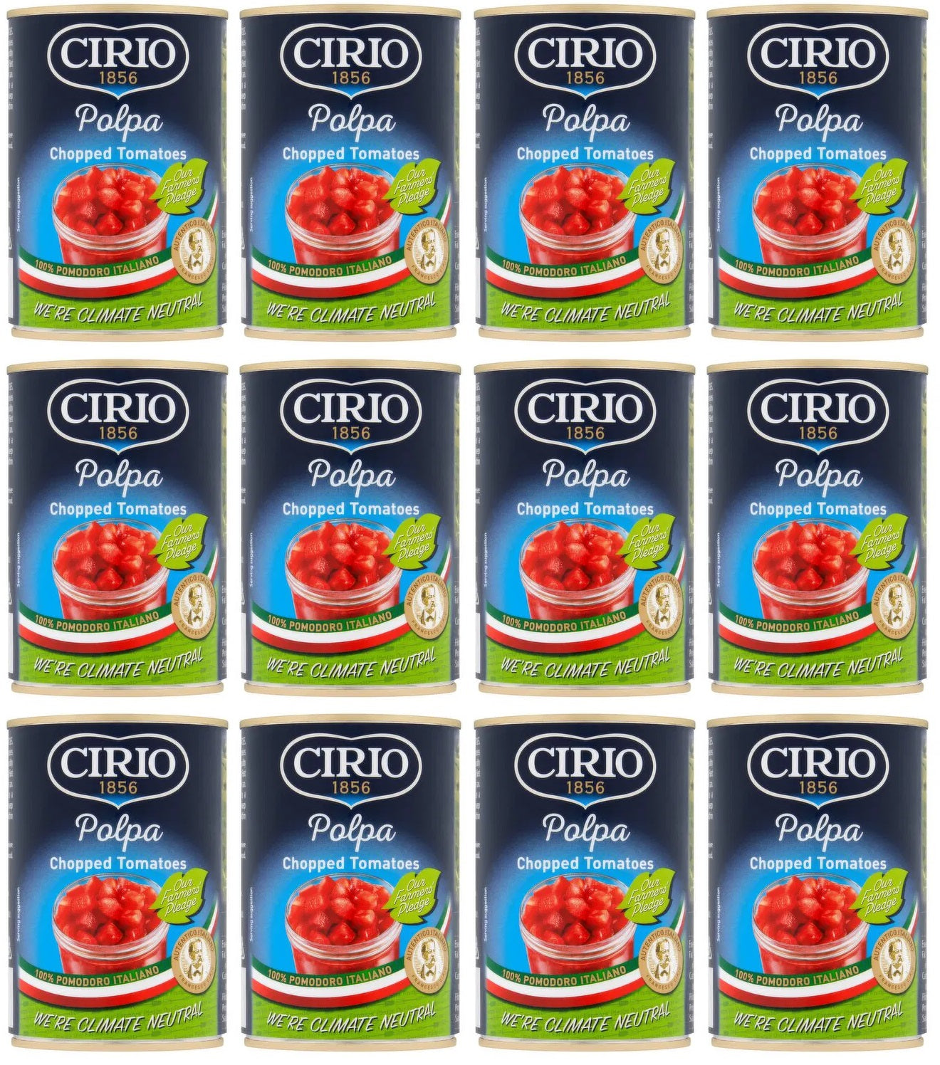 12 x Cirio Polpa Chopped Tomatoes 400G