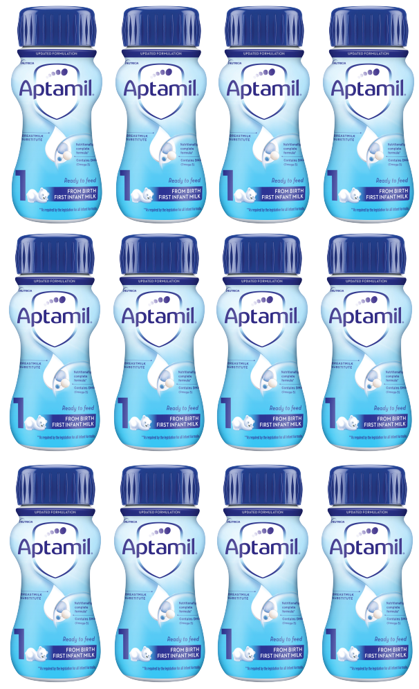 12 x Aptamil First Infant Milk Ready to Drink 200Ml