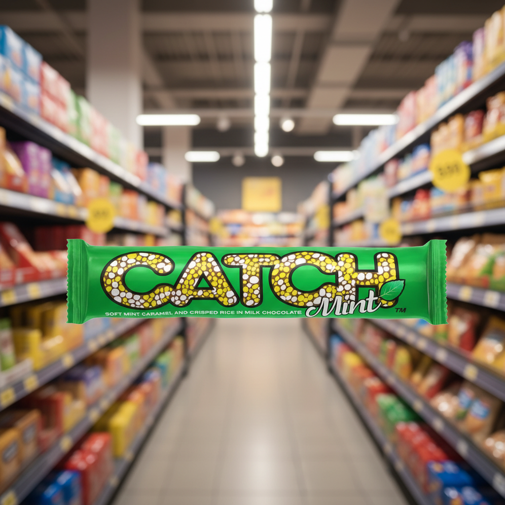 36 x Catch Soft Mint Caramel And Crisped Rice In Milk Chocolate 50G