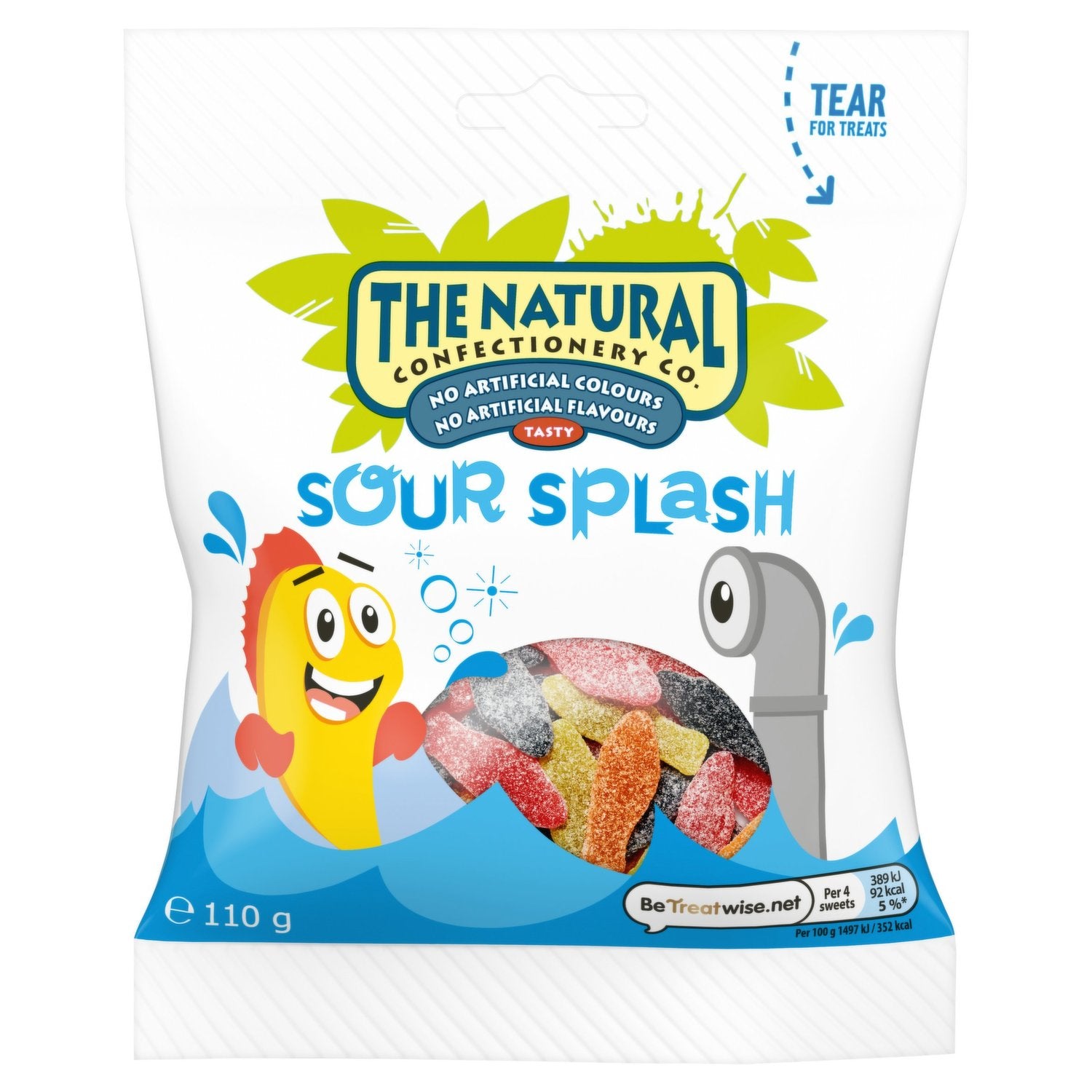 10 x The Natural Confectionery Co. Sour Splash 110G