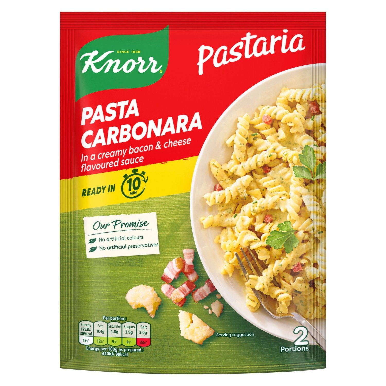 10 x Knorr Pastaria Pasta Carbonara 155 G