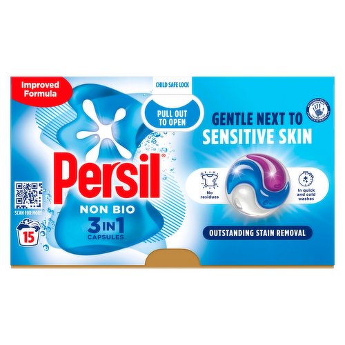 4 x Persil 3 In 1 Non Bio Capsules 15 Washes 316.5G