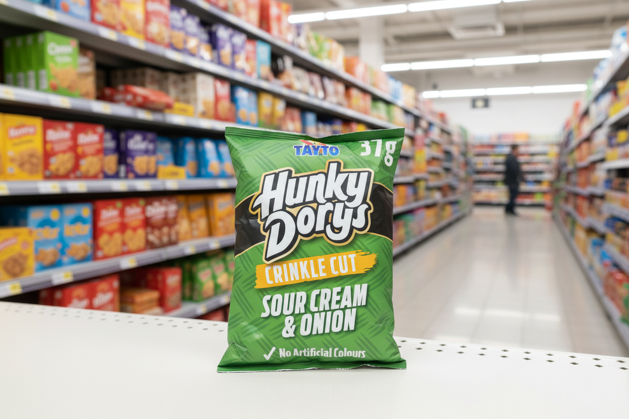 50 x  Hunky Dorys Sour Cream & Onion 37G