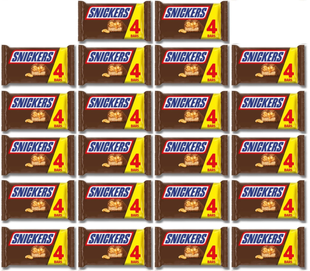22 x Snickers Bars 4 X 41.7G (166.8G)