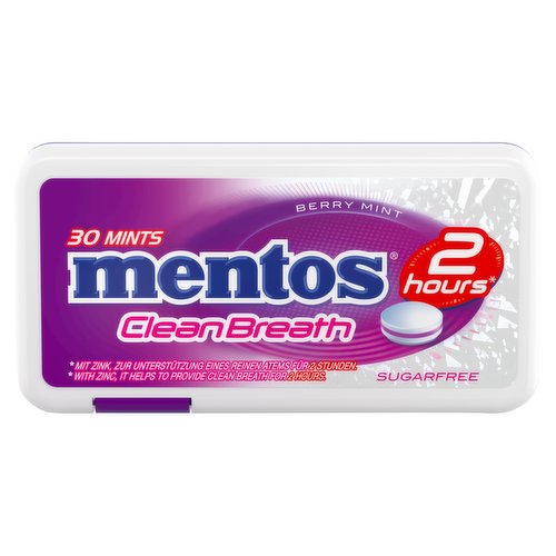 12 x Mentos Clean Breath Berry Mint 21G