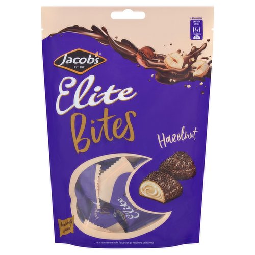 10 x Jacob's Elite Bites Hazelnut 120G