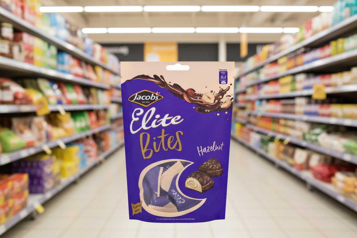 10 x Jacob's Elite Bites Hazelnut 120G