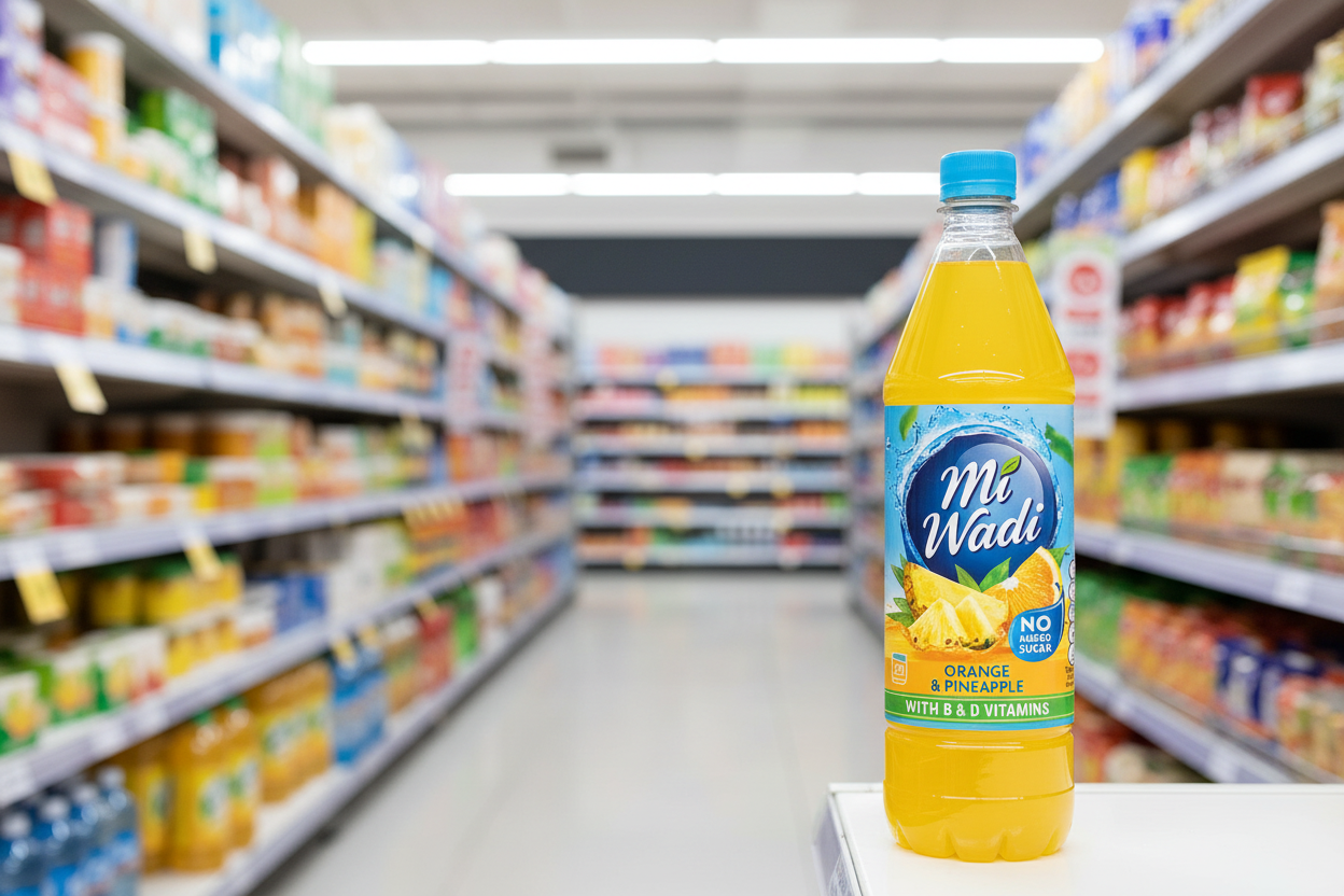 12 x Miwadi Orange & Pineapple With B & D Vitamins 1L