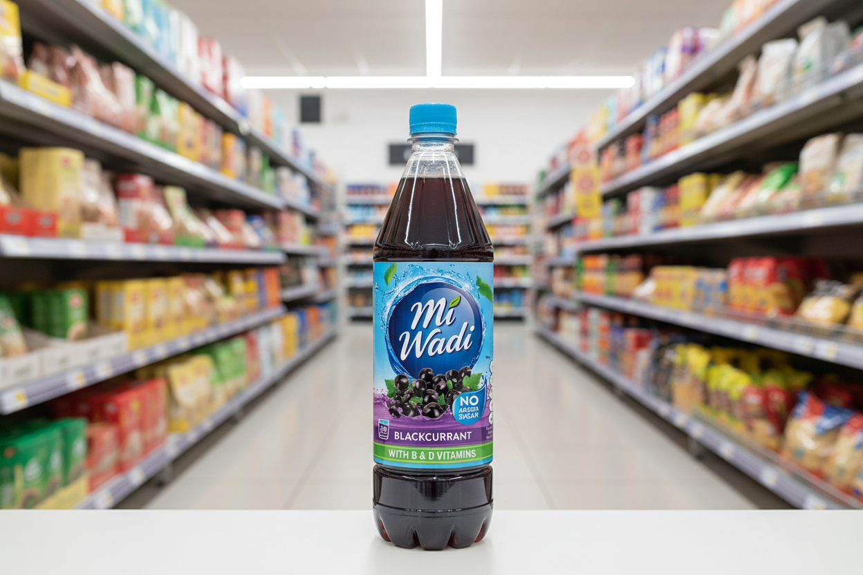 12 x Mi Wadi Blackcurrant With B & D Vitamins 1L