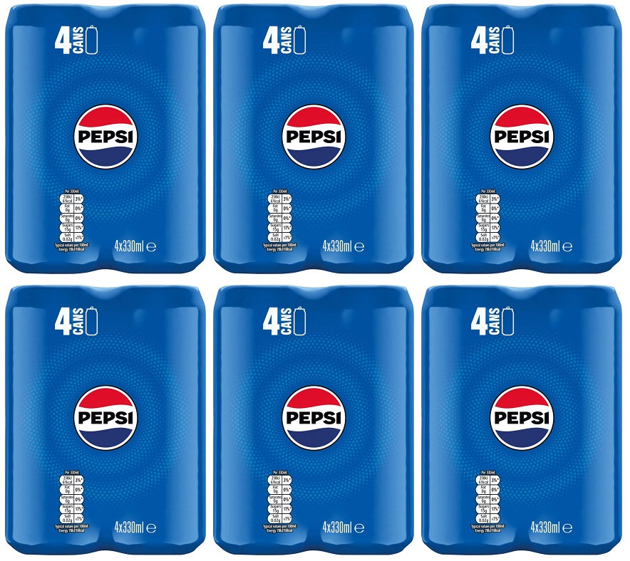 6 x Pepsi Can 4 X 330Ml