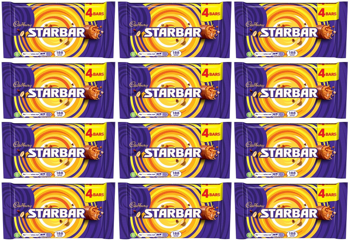 12 x Cadbury Starbar Chocolate Bar 4 PK X 42G