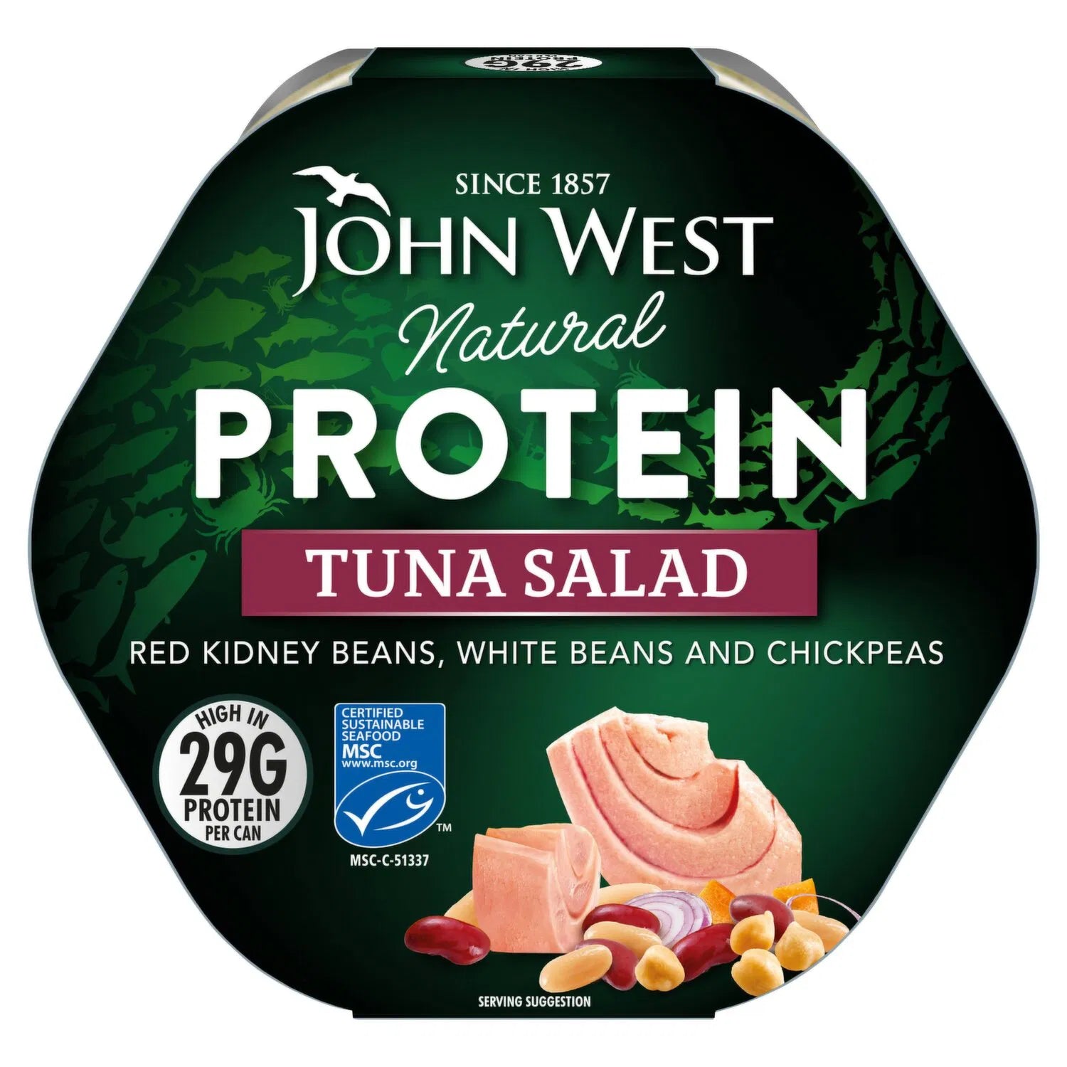 6 x John West Tuna Protein Bean Salad - 220G