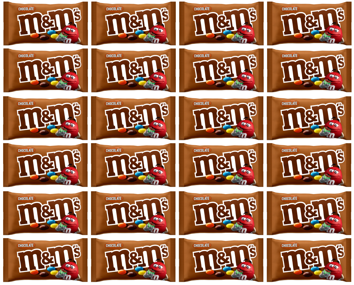 24 x M&M'S Chocolate Bags 45Gm