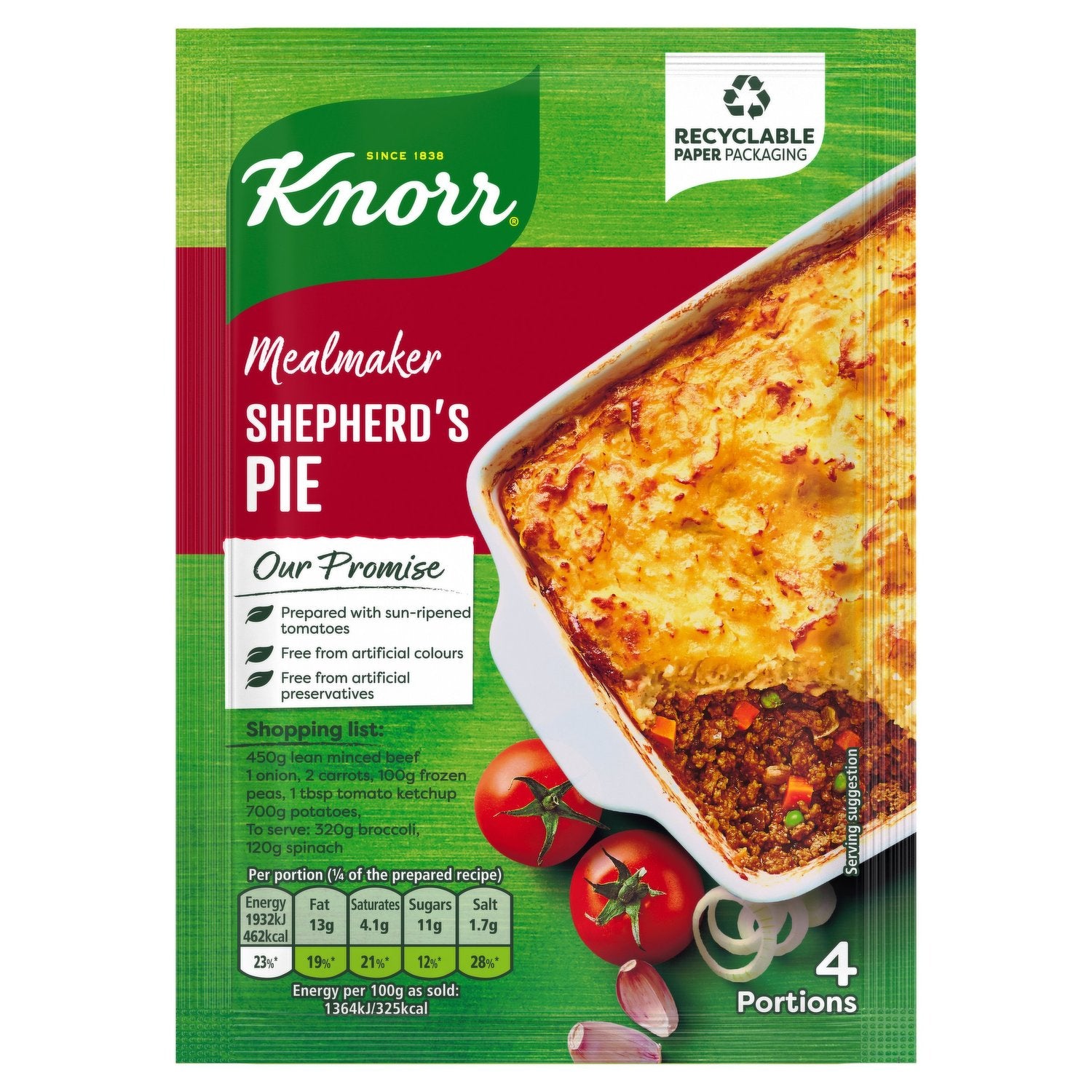 16 x Knorr Mealmaker Shepherds Pie Sachet 42Gm