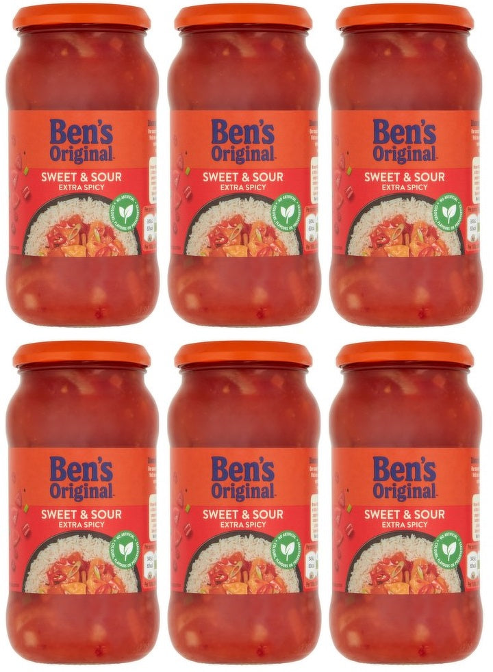 6 x Ben's Original Sweet & Sour Extra Spicy 450G