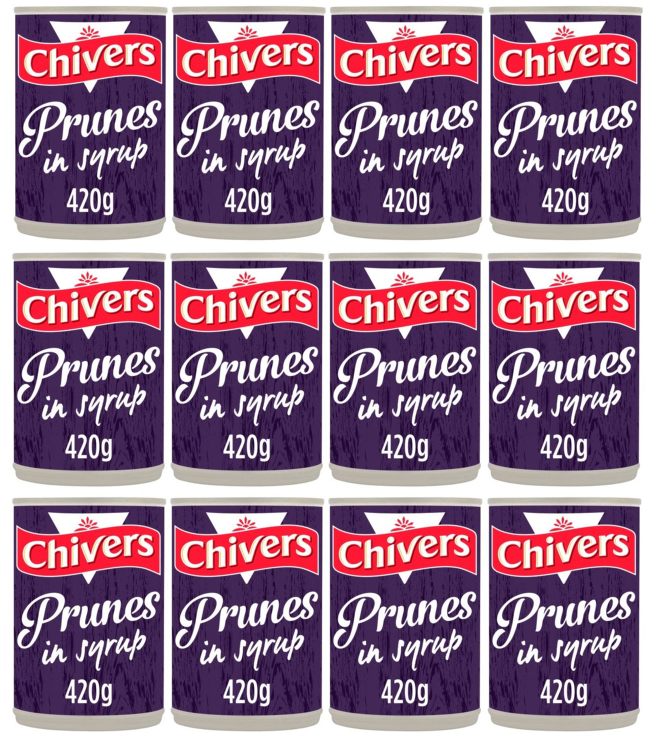 12 x Chivers Prunes In Syrup 420G