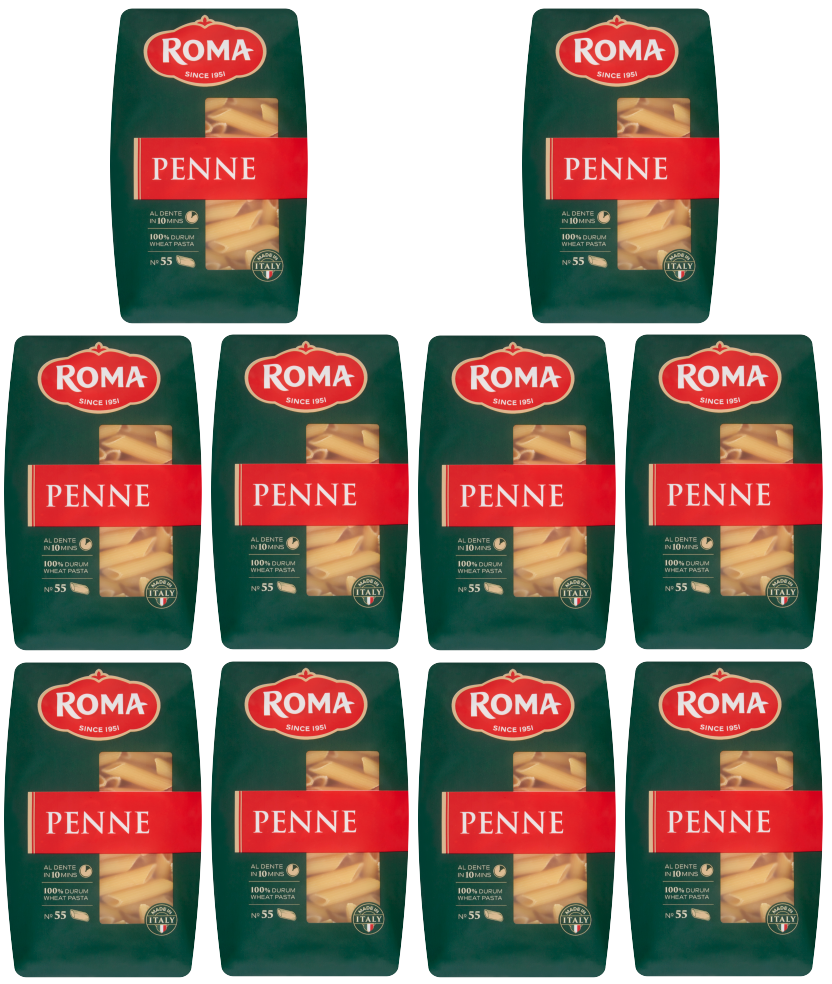 10 x Roma Penne Pasta 500G