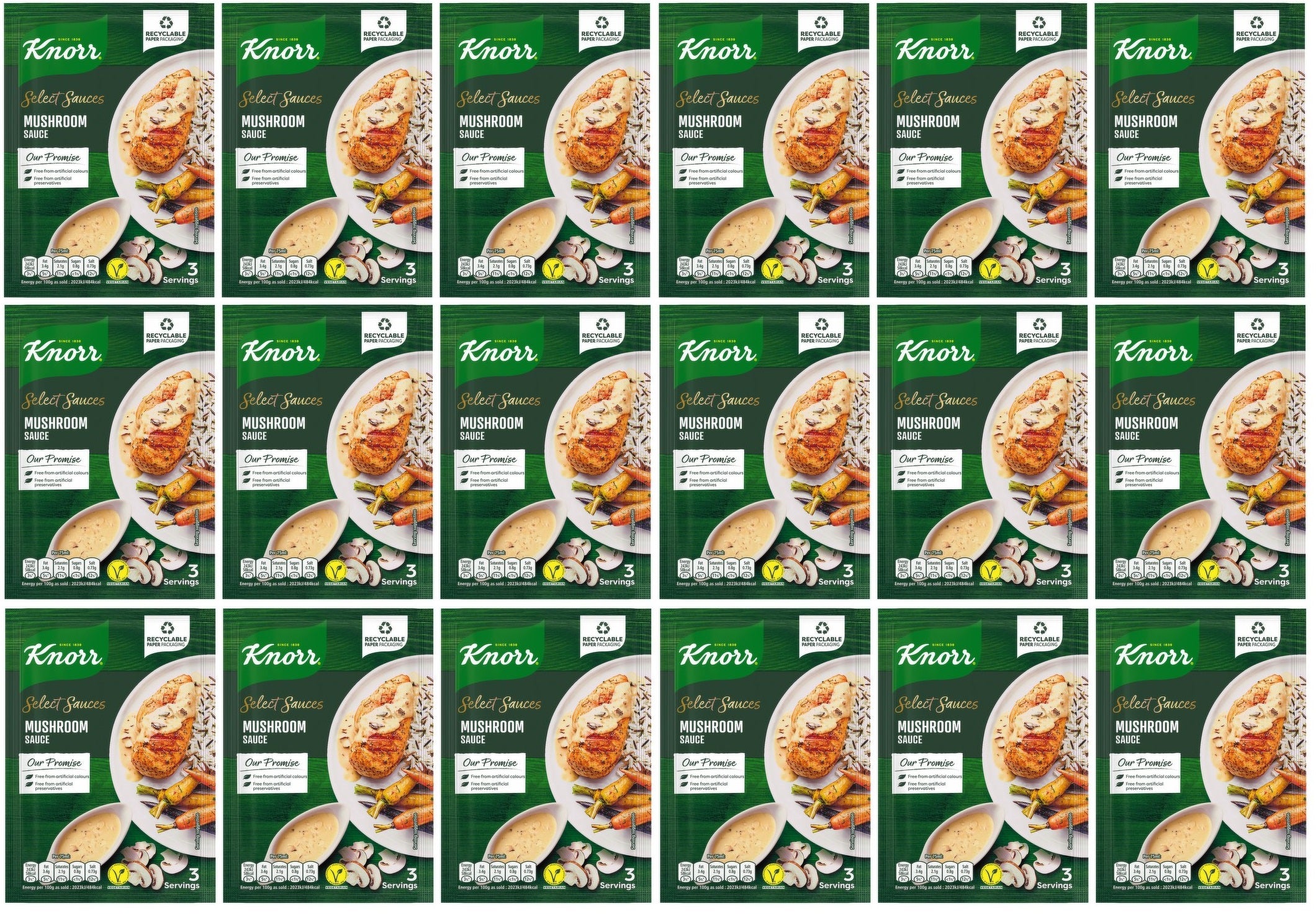 18 x Knorr Select Sauces Mushroom Sauce 40G