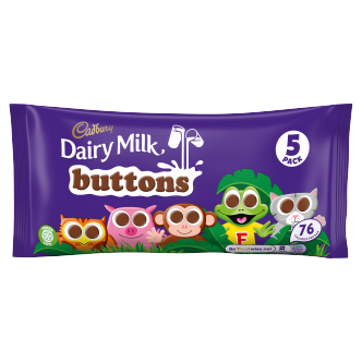 16 x Cadbury Dairy Milk Buttons 5 Treatsize Bags 70G - 5 PACK