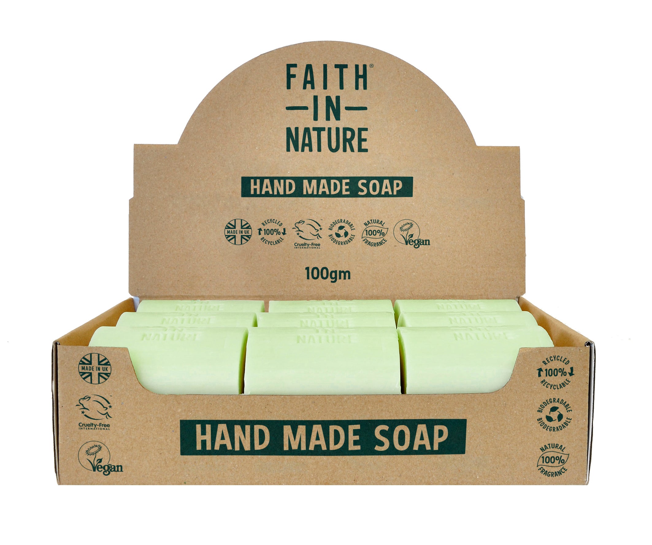 18 x Faith In Nature Aloe Vera Soap Unpackaged - 100g