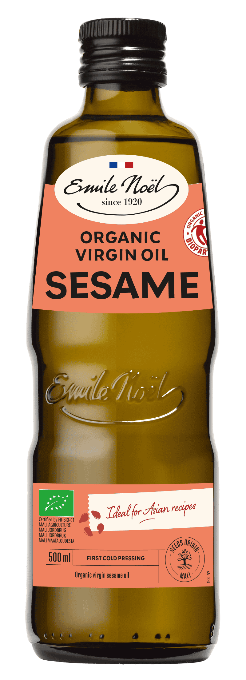 Emile Noel Organic Virgin Sesame Oil, Fairtrade - 500ml