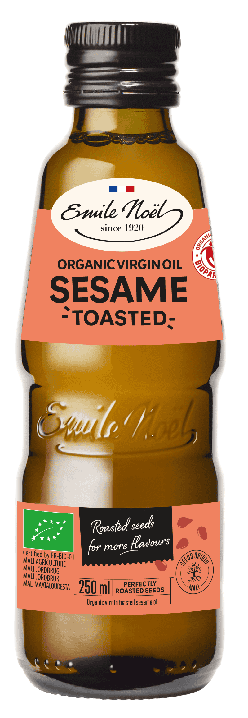 Emile Noel Org Virgin Toasted Sesame Oil Fairtrade - 250ml