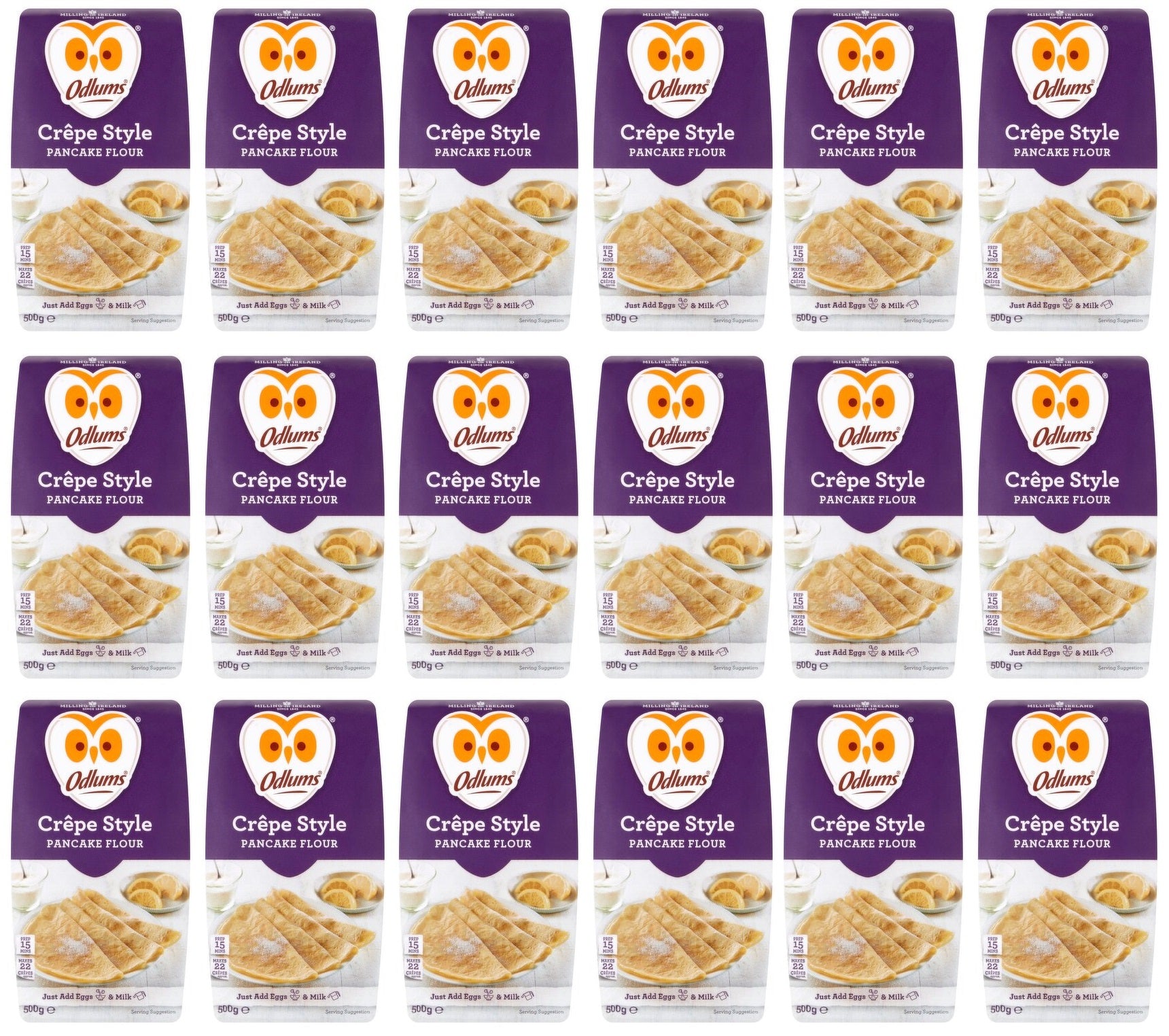 18 x Odlums Crępe Style Pancake Flour 500G