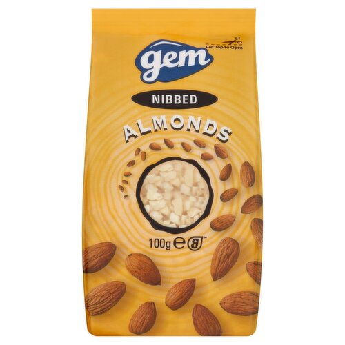 12 x Gem Nibbed Almonds 100G