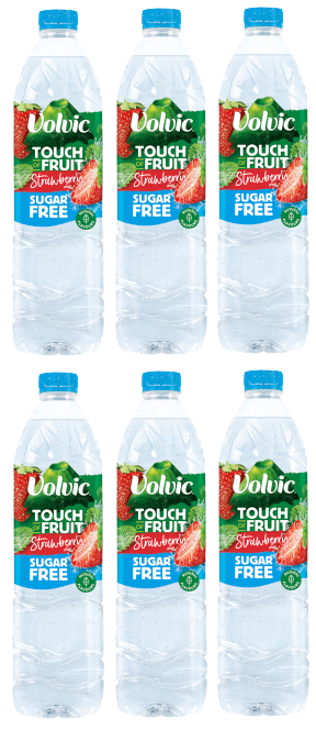 6 x Volvic Tof Strawberry Sugar Free 1.5Lt