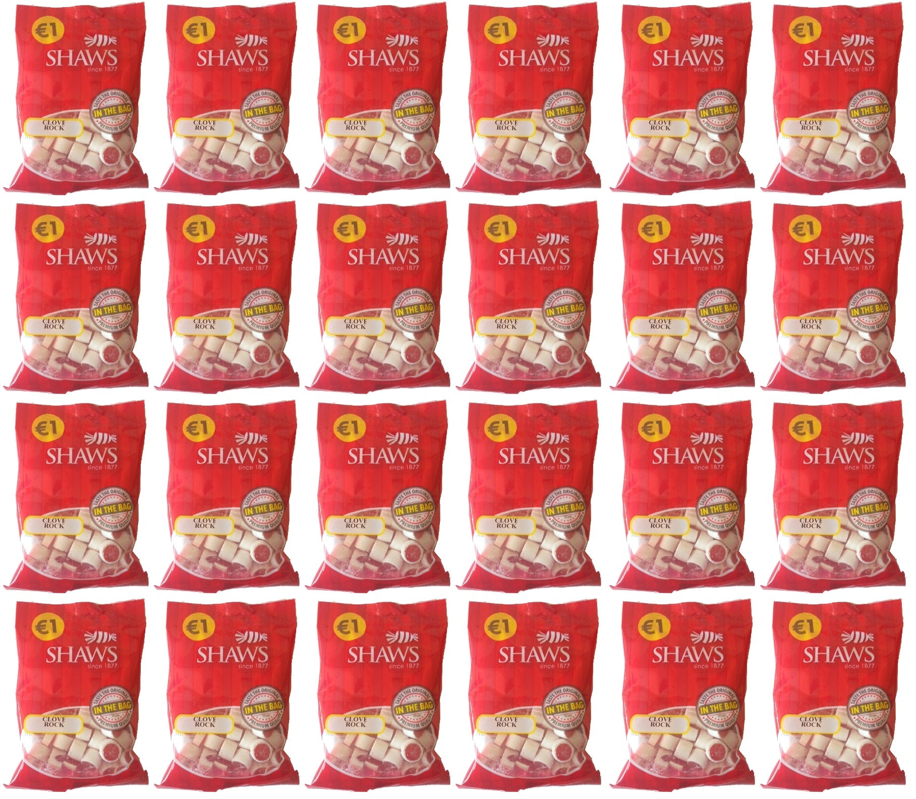 24 x Shaws Clove Rock 100Gm