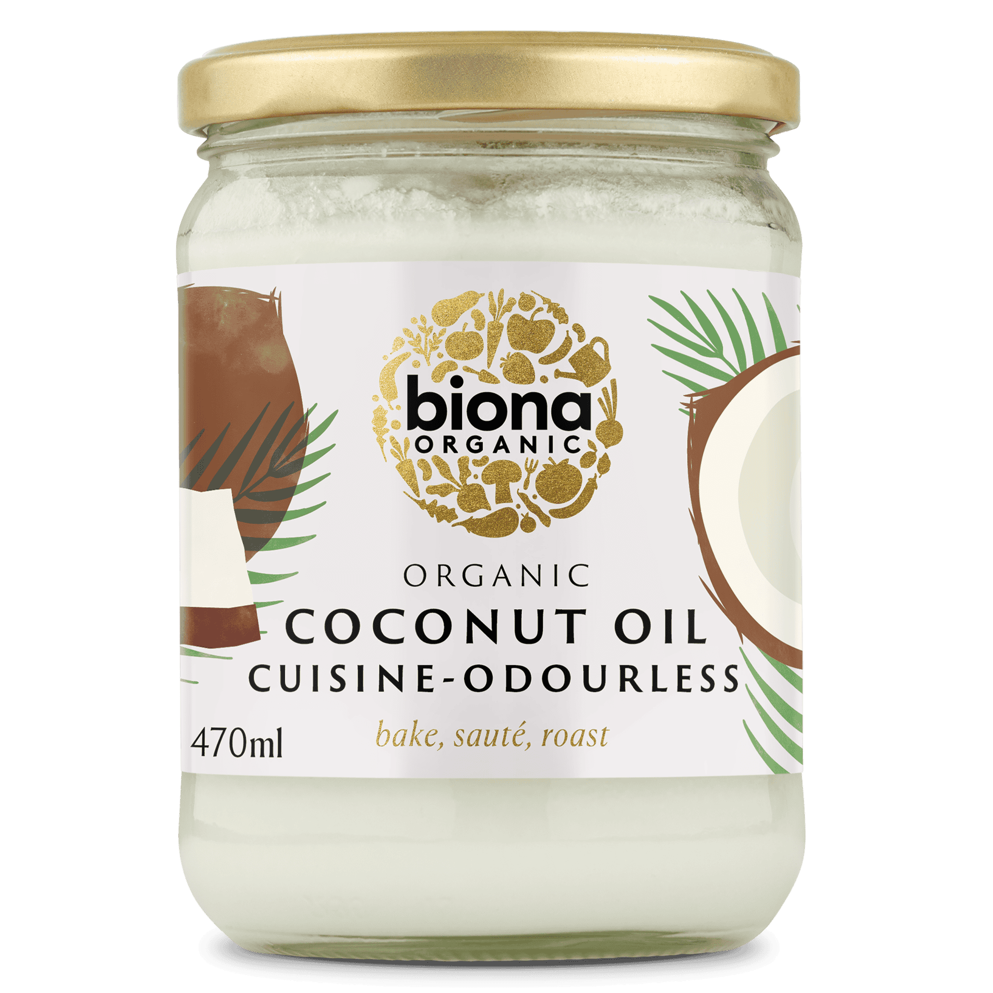 Biona Organic Coconut Oil Cuisine Mild & Odourless - 470ml