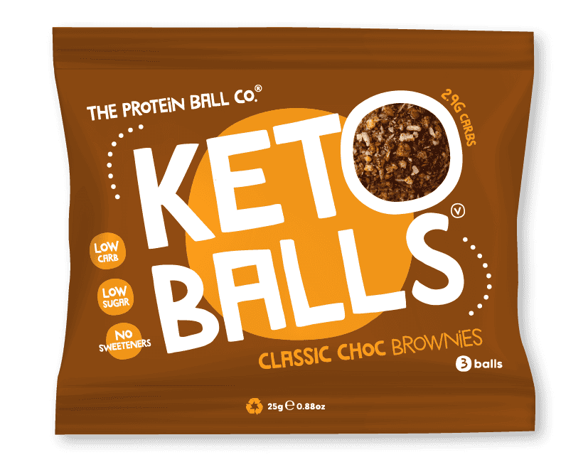 20 x The Protein Ball co Classic Choc Brownies Keto Ball - 25g