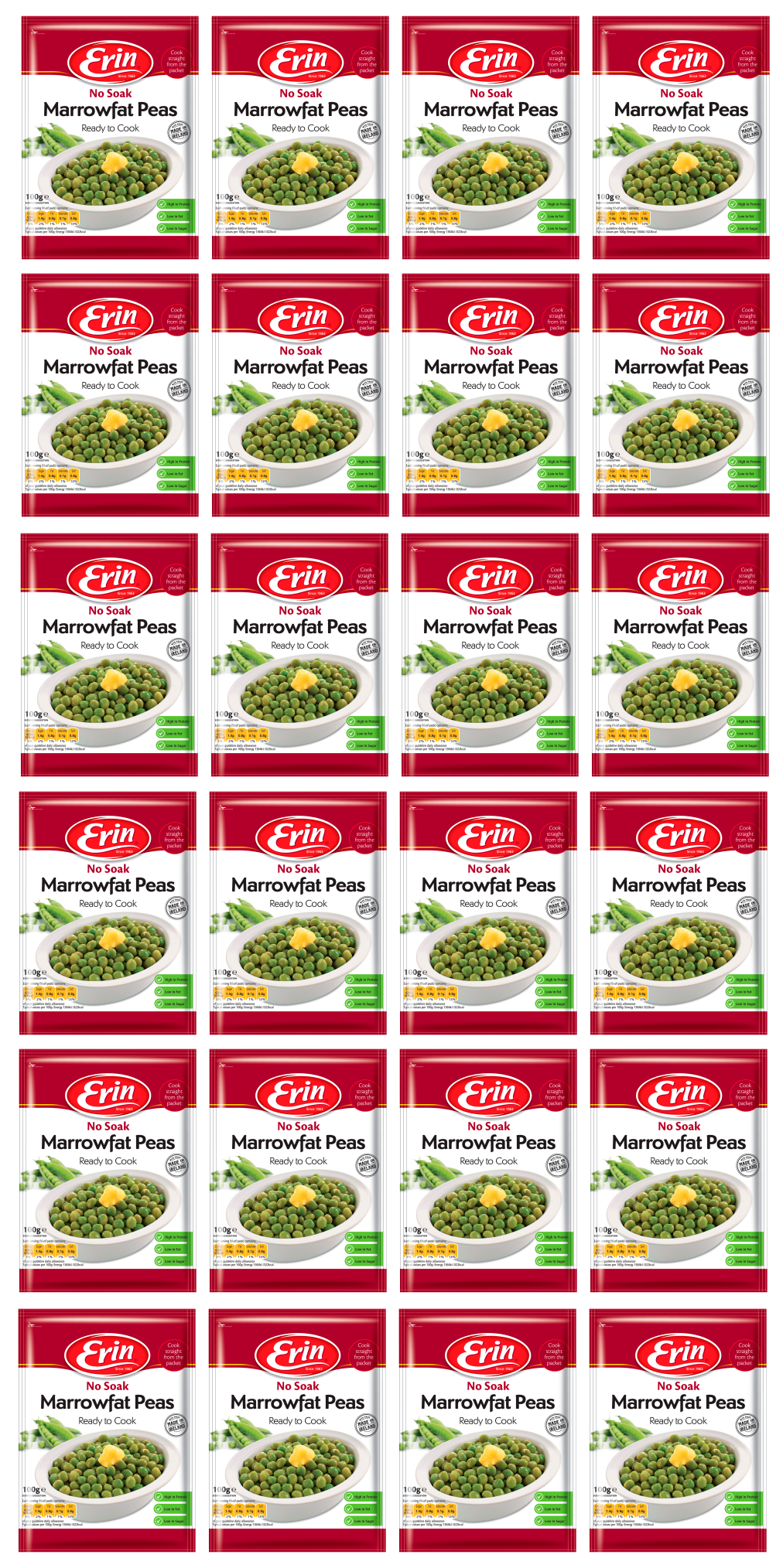 24 x Erin No Soak Marrowfat Peas 100Gr