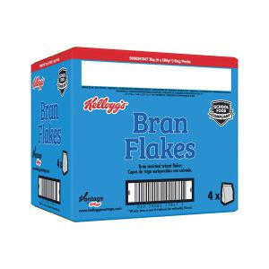 4 x Kellogg's Bran Flakes Breakfast Cereal 4 X 500G (2Kg)