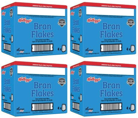 4 x Kellogg's Bran Flakes Breakfast Cereal 4 X 500G (2Kg)